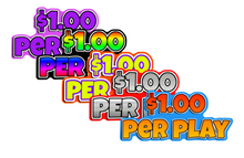 Load image into Gallery viewer, XL HOLOGRAPHIC / NON HOLO CRANE TO PLAY Price Sticker Label Decal Vending CLAW Labels Machine Spanish