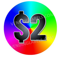 Load image into Gallery viewer, Price Stickers Color Wheel VENDING MACHINE CANDY TOY STICKERS LABEL