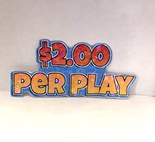 Load image into Gallery viewer,  HOLOGRAPHIC CRANE claw machine price sticker decal
