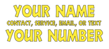 Load image into Gallery viewer, CONTACT ID Sticker Vinyl Decal for Vending Bulk Soda Snack Claw Machine