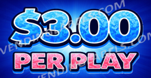 Load image into Gallery viewer, CRANE CLAW Price Sticker Per Play Label Decal for Machine 2.5 x 5" Blue Pink