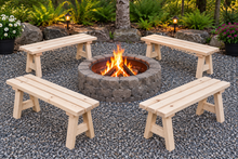 Load image into Gallery viewer, Locally Handmade 36" burned Wood Bench for garden porch livingroom entry way
