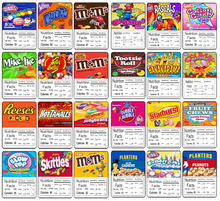 Load image into Gallery viewer, INSIDE MOUNT Vending Label Sticker Decals NUTRITIONAL