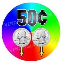 Load image into Gallery viewer, Price Stickers Color Wheel VENDING MACHINE CANDY TOY STICKERS LABEL