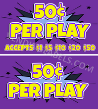 Load image into Gallery viewer, CRANE CLAW Sticker Label for 2.5 x 5" Purple