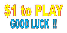 Load image into Gallery viewer, CRANE .50, $1, $2, $3, $5 GOOD LUCK Sticker Label for Vending Candy Labels Machines