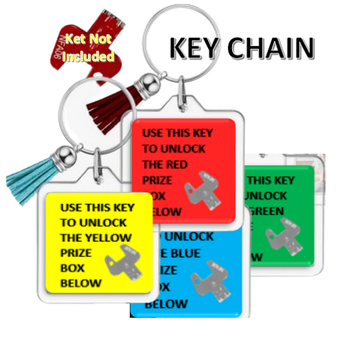 Crane Claw Key Chain COLOR Prize Box ID Vending Machine Instruction