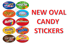 Load image into Gallery viewer, OVAL Vending Label Sticker Decals NON-NUTRITION