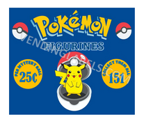 Load image into Gallery viewer, POKEMON FIGURINE Toy Candy Vending Machine Label LAMINATED DISPLAY CARD or Sticker