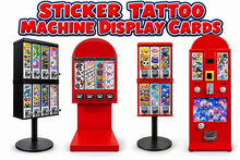 Load image into Gallery viewer, Sticker Flat Tattoo Vending Machine Label LAMINATED Toy DISPLAY CARD Sleeve BUY 2 OR MORE AND SAVE