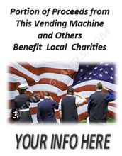 Load image into Gallery viewer, CUSTOM CHARITY Veteran Stickers for Vending Candy Labels Machines