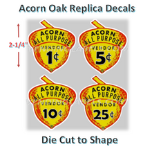 Load image into Gallery viewer, Acorn Vending Oak Northwestern Candy Gumball Machine Price Decals