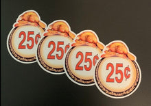 Load image into Gallery viewer, Beaver Price Stickers VENDING MACHINE CANDY TOY LABEL Decal