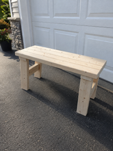 Load image into Gallery viewer, Locally Handmade 30" Wood Bench for garden porch livingroom entry way