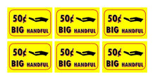 Load image into Gallery viewer, BIG HANDFUL PRICE Stickers for Vending Candy Labels Machines