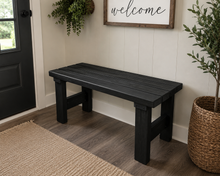 Load image into Gallery viewer, Locally Handmade 30" Wood Bench for garden porch livingroom entry way