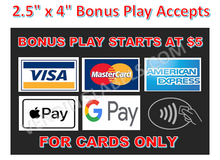 Load image into Gallery viewer, CRANE CLAW Bonus Play Sticker Label for Vending Candy Labels Machine