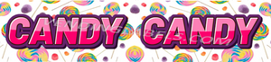 CRANE / CLAW  CANDY Banner Sticker Label Decal 2.5" x 12.5" holographic