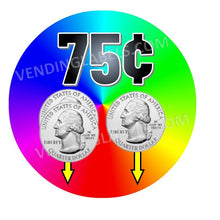 Load image into Gallery viewer, Price Stickers Color Wheel VENDING MACHINE CANDY TOY STICKERS LABEL