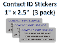 Load image into Gallery viewer, CONTACT SERVICE Stickers for Vending Candy Labels Machines
