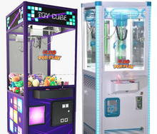 Load image into Gallery viewer, XL HOLOGRAPHIC CRANE .50, $1, $2, $3, $5 TO PLAY Sticker Label Decal Vending Candy Labels Machine Spanish