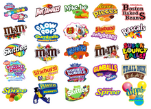 Load image into Gallery viewer, DIE CUT Candy Logo Vending Label Sticker Decals