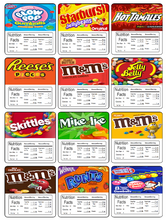 Load image into Gallery viewer, Nutrition Candy Vending Machine Labels Display Card LAMINATED