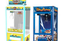 Load image into Gallery viewer, XL HOLOGRAPHIC / NON HOLO CRANE TO PLAY Price Sticker Label Decal Vending CLAW Labels Machine Spanish Available 3" x 6.5""