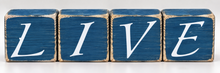 Load image into Gallery viewer, Personalized Handmade 4 letter Wooden Name Blocks set rustic gift nursery decor home distressed