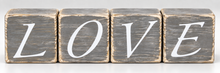 Load image into Gallery viewer, Personalized Handmade 4 letter Wooden Name Blocks set rustic gift nursery decor home distressed