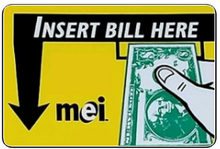 Load image into Gallery viewer, DBA INSERT BILLS CRANE CLAW SODA SNACK Sticker Label for Vending Machines