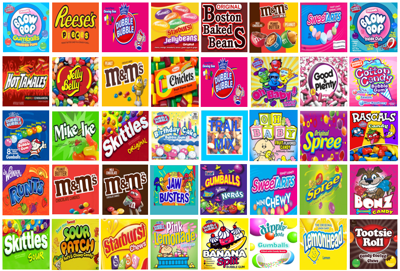 2.5" Candy Vending Labels Sticker No Calorie EASY PEEL Non-nutrition - Foto 6