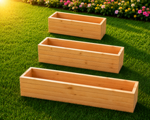 Load image into Gallery viewer, Locally Handmade Solid Cedar Planter Window Boxes