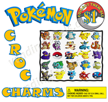 Load image into Gallery viewer, POKEMON CROC CHARMS Toy Candy Vending Machine Label