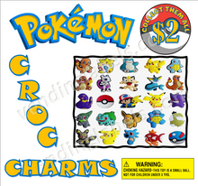 Load image into Gallery viewer, POKEMON CROC CHARMS Toy Candy Vending Machine Label