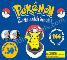 Load image into Gallery viewer, POKEMON BALL Toy Candy Vending Machine Label LAMINATED DISPLAY CARD or Sticker