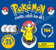 Load image into Gallery viewer, POKEMON BALL Toy Candy Vending Machine Label LAMINATED DISPLAY CARD or Sticker