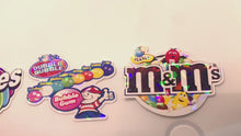 Load and play video in Gallery viewer, DIE CUT Candy Logo Vending Label Sticker Decals