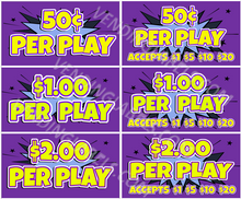 Load image into Gallery viewer, CRANE CLAW Sticker Label for 2.5 x 5" Purple