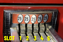 Load image into Gallery viewer, 3 PACK Large Slide Mech 5 Slot Quarter Price STICKERS VENDING MACHINE for Sticker Tattoo Machines
