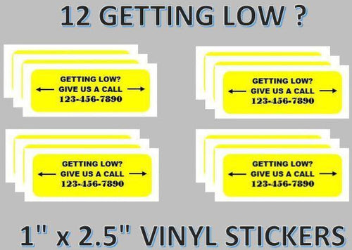 getting low contact id stickers vending