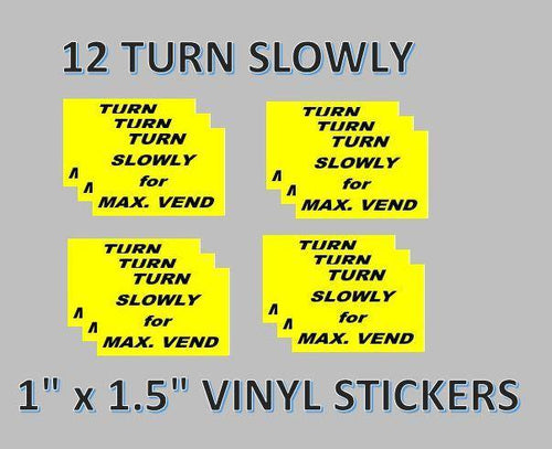 turn slowly candy vending labels stickers