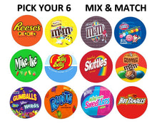 Load image into Gallery viewer, 6 Pack 2" ROUND Stickers with PRICE for Vending Candy Labels Machines RND - Vending Labels