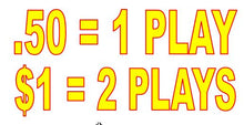 Load image into Gallery viewer, CRANE $per play Price Sticker Label for Vending Candy Labels Machines
