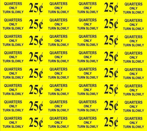 8 Pack UTURN PRICE Strips Stickers for Vending U Turn Machines 1 x 9