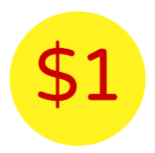PRICE Stickers for Vending Candy Labels Machines 1"