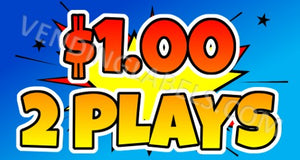 Comic Theme Free Play Bonus Sticker Decal Crane Claw Machine 