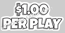 Load image into Gallery viewer, XL HOLOGRAPHIC / NON HOLO CRANE TO PLAY Price Sticker Label Decal Vending CLAW Labels Machine Spanish Available 3&quot; x 6.5&quot;&quot;
