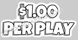 XL HOLOGRAPHIC / NON HOLO CRANE TO PLAY Price Sticker Label Decal Vending CLAW Labels Machine Spanish Available 3" x 6.5""