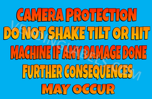 Camera Warning Decal Label Crane Vending Machine misc safety